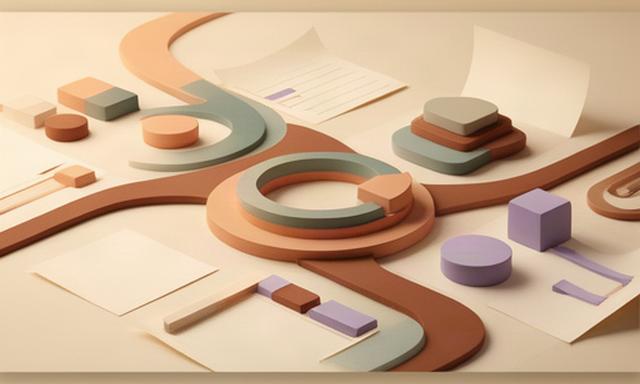 Warme abstrakte Darstellung einer persönlichen Finanzplanung mit Diagrammen und Notizen